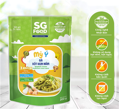 Mỳ Ý gà xốt kem nấm 200g