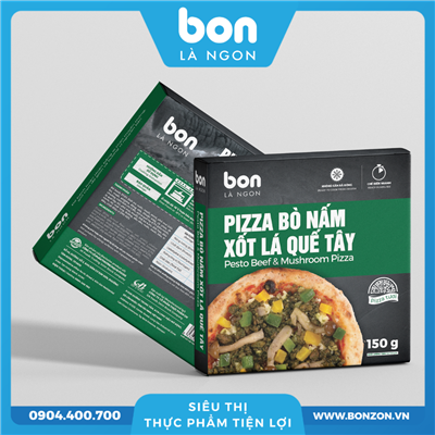 PIZZA BÒ NẤM XỐT LÁ QUẾ TÂY (150G)
