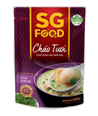  Cháo tươi cá lóc cải bó xôi 240g